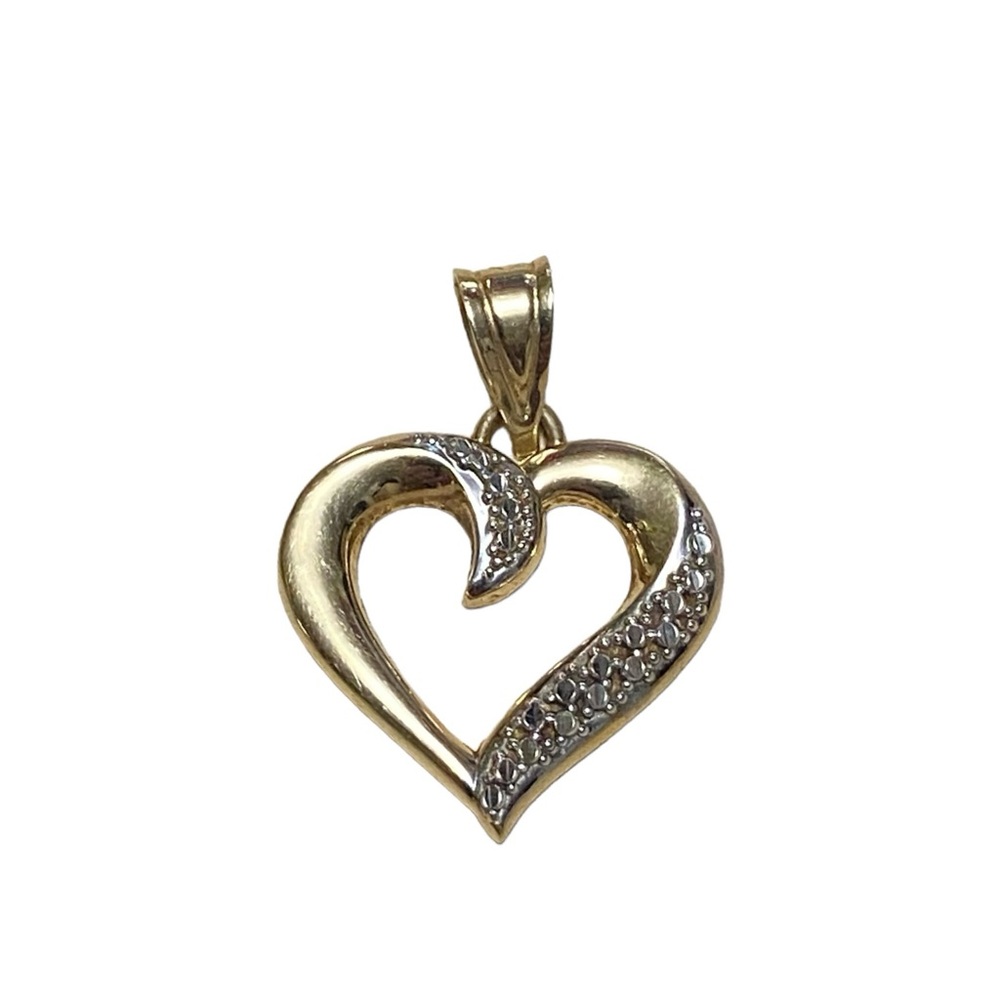 14K Gold Vintage Michael Anthony 14k Yellow & White Gold Heart Pendant